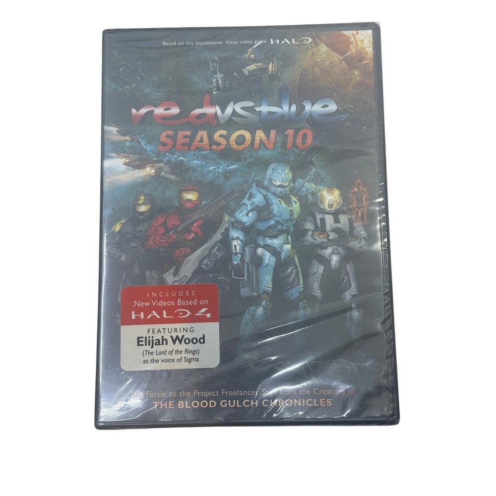 Red vs Blue Season 10 DVD Rooster Teeth Halo 4 Elijah Wood New Sealed NNVG279231